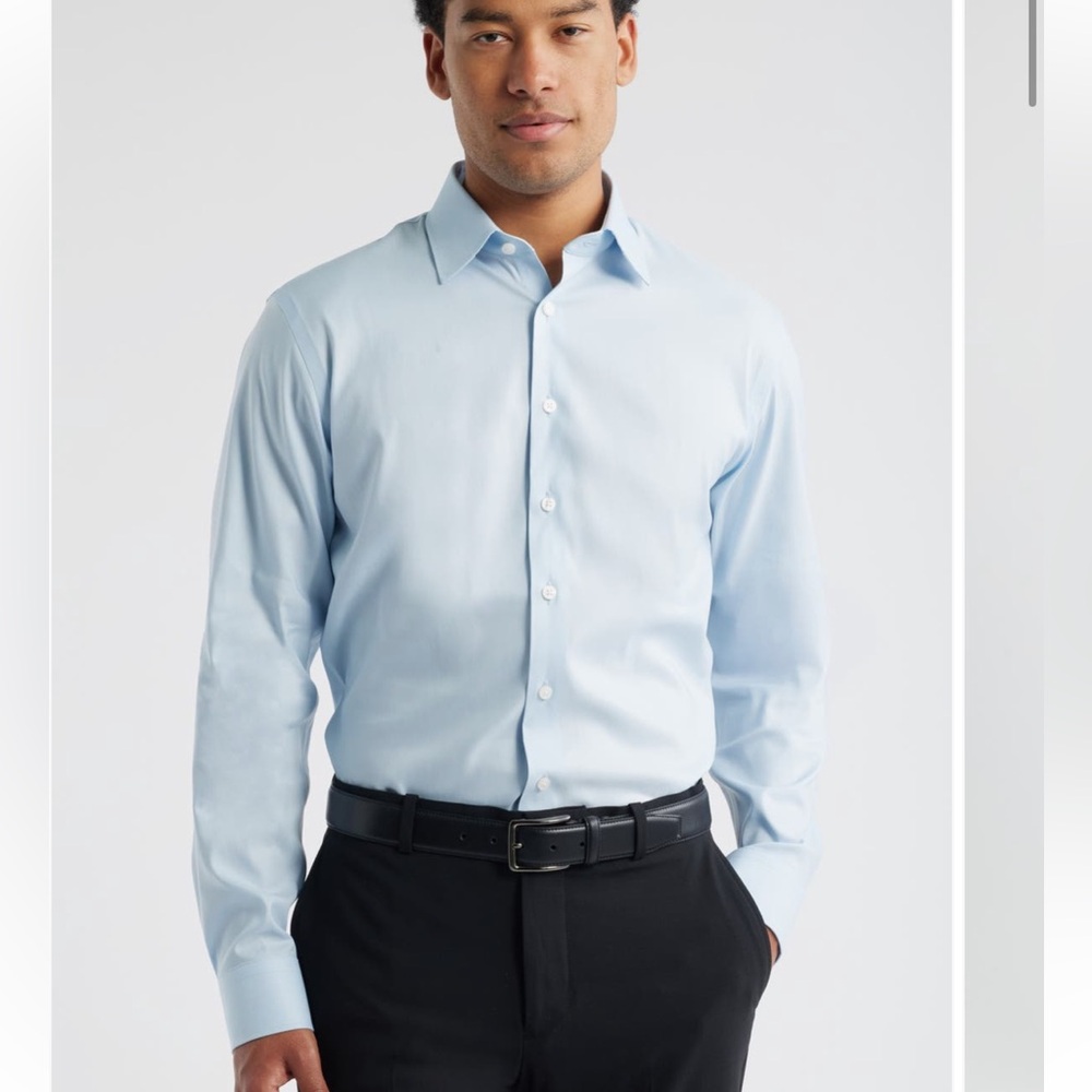 Nordstrom Trim Fit Solid Premium Performance Dress Shirt
